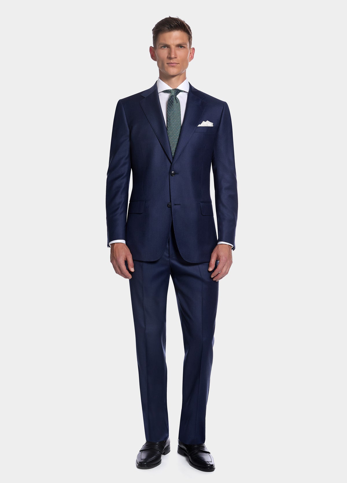 Traje Príncipe De Gales Azul Palido Lineas Azul Marino Lana Super 150´S| HAVOC