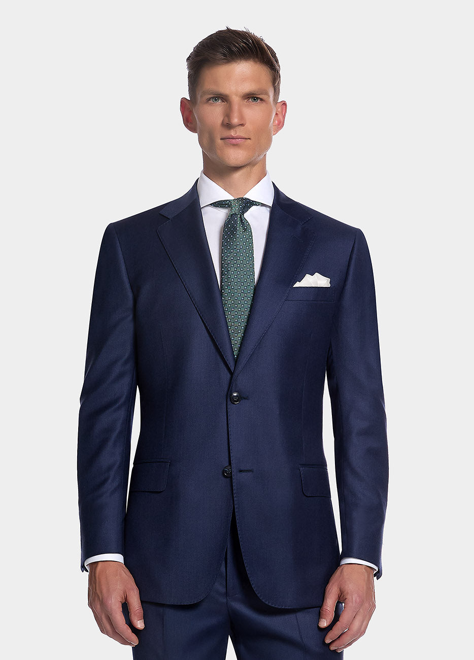 HAVOC Blazer Príncipe De Gales Azul Pálido Líneas Azul Marino Lana Super 150´S