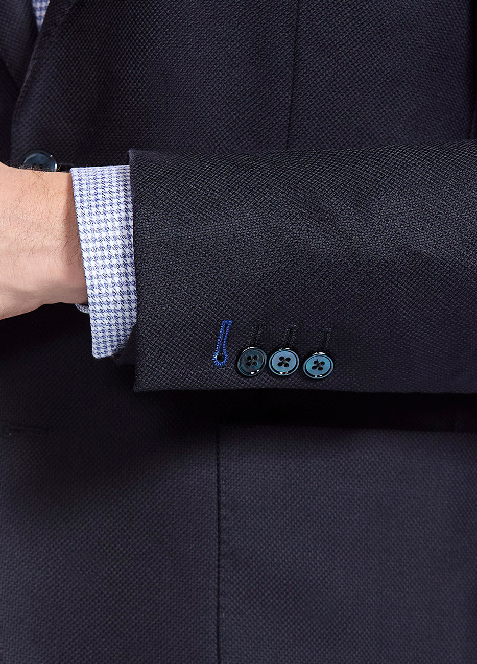 Saco Azul Microdiseño Lana