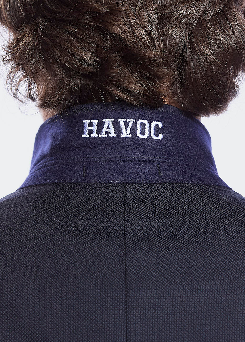 Saco Azul Microdiseño Lana