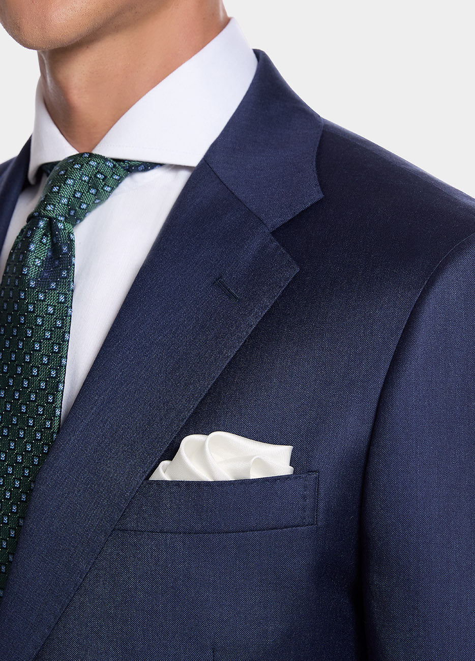 HAVOC Blazer Príncipe De Gales Azul Pálido Líneas Azul Marino Lana Super 150´S