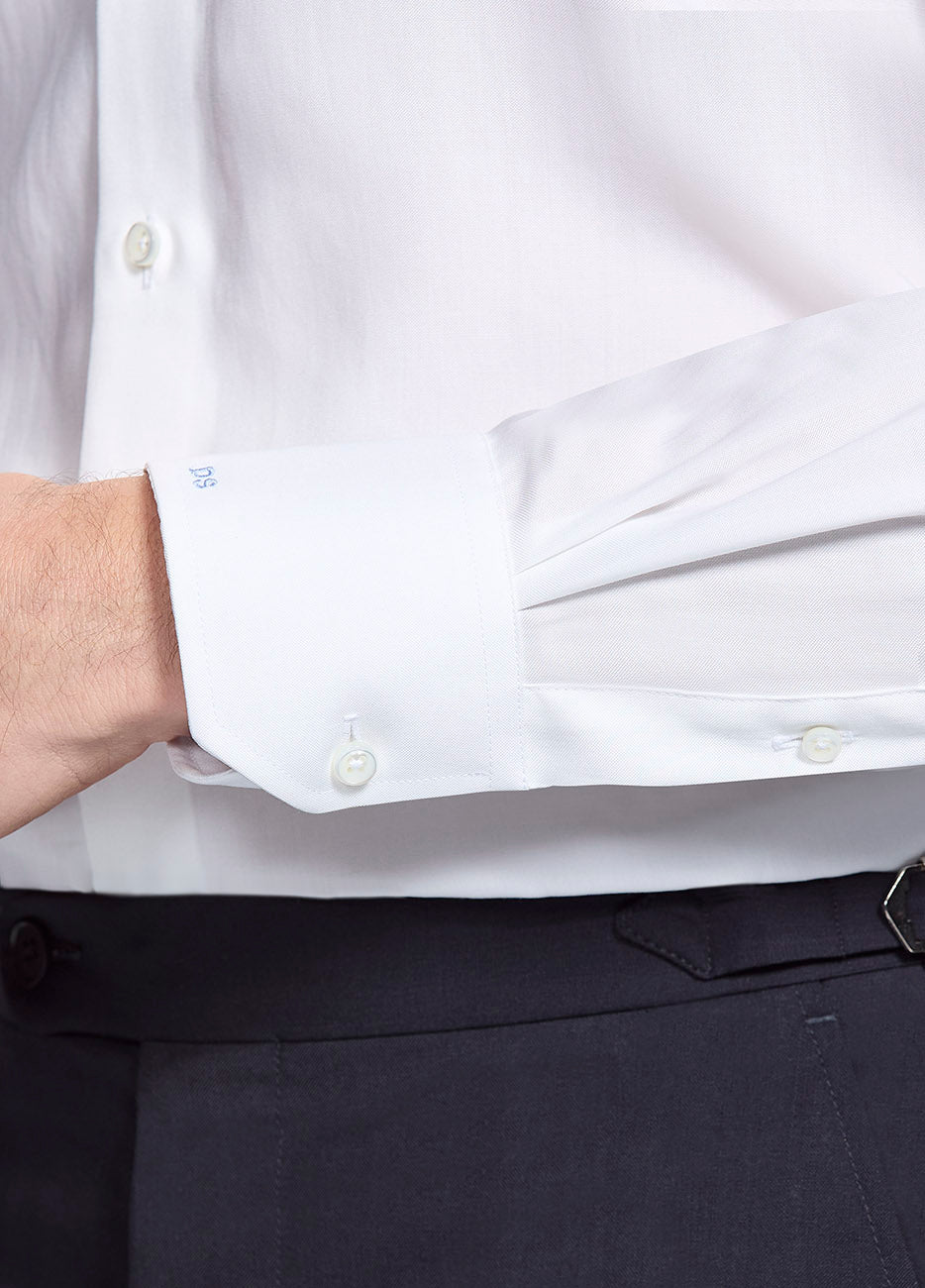 Camisa Microdiseño Blanco 100% Algodón