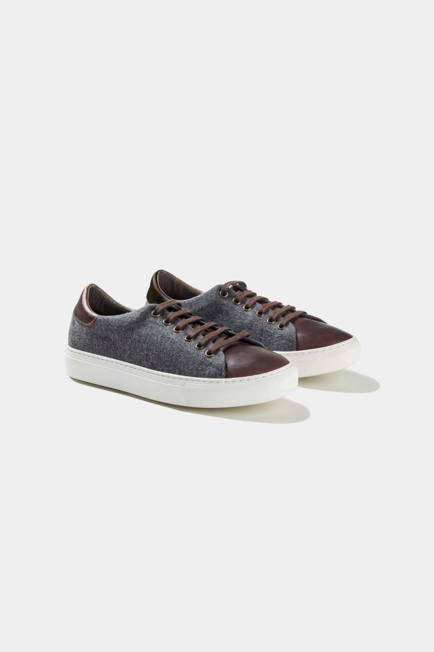 Sneaker Franela Gris Talonera A Contraste| HAVOC