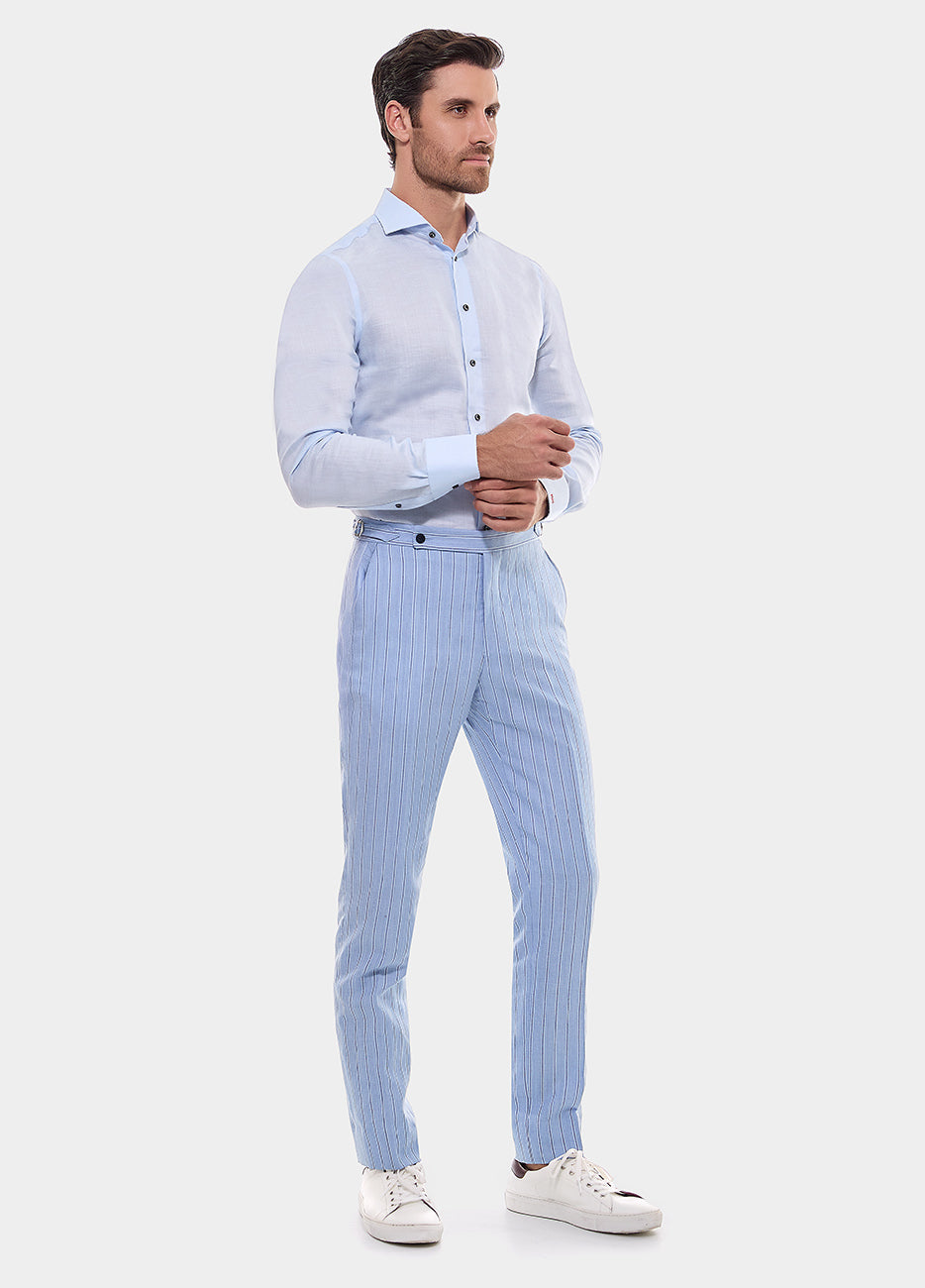 Camisa Fil A Fil Azul Cielo