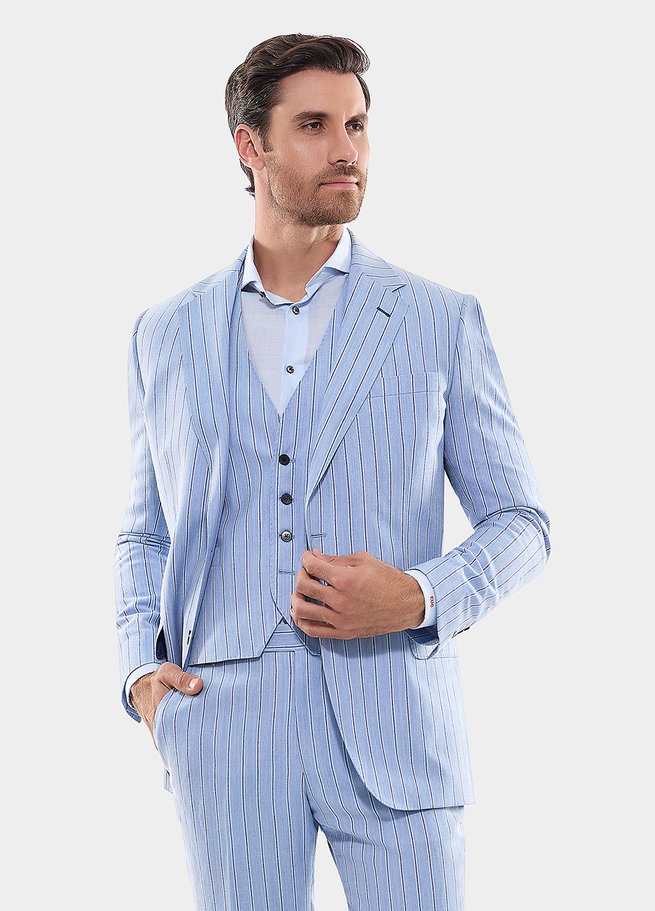 Traje Raya Diplomatica Azul Maya Y Azul Zafiro