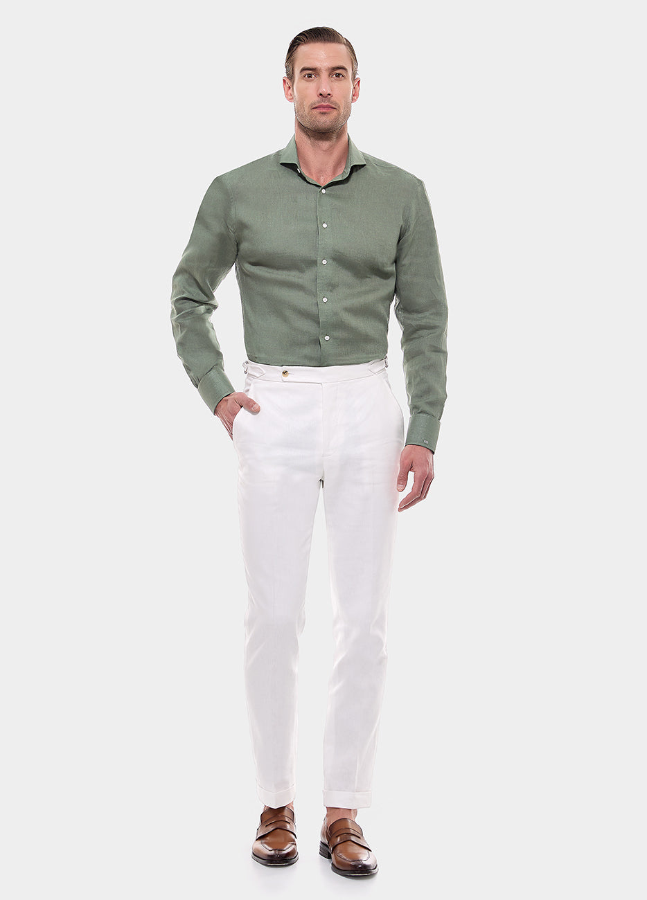 Camisa Lisa Verde Olivo