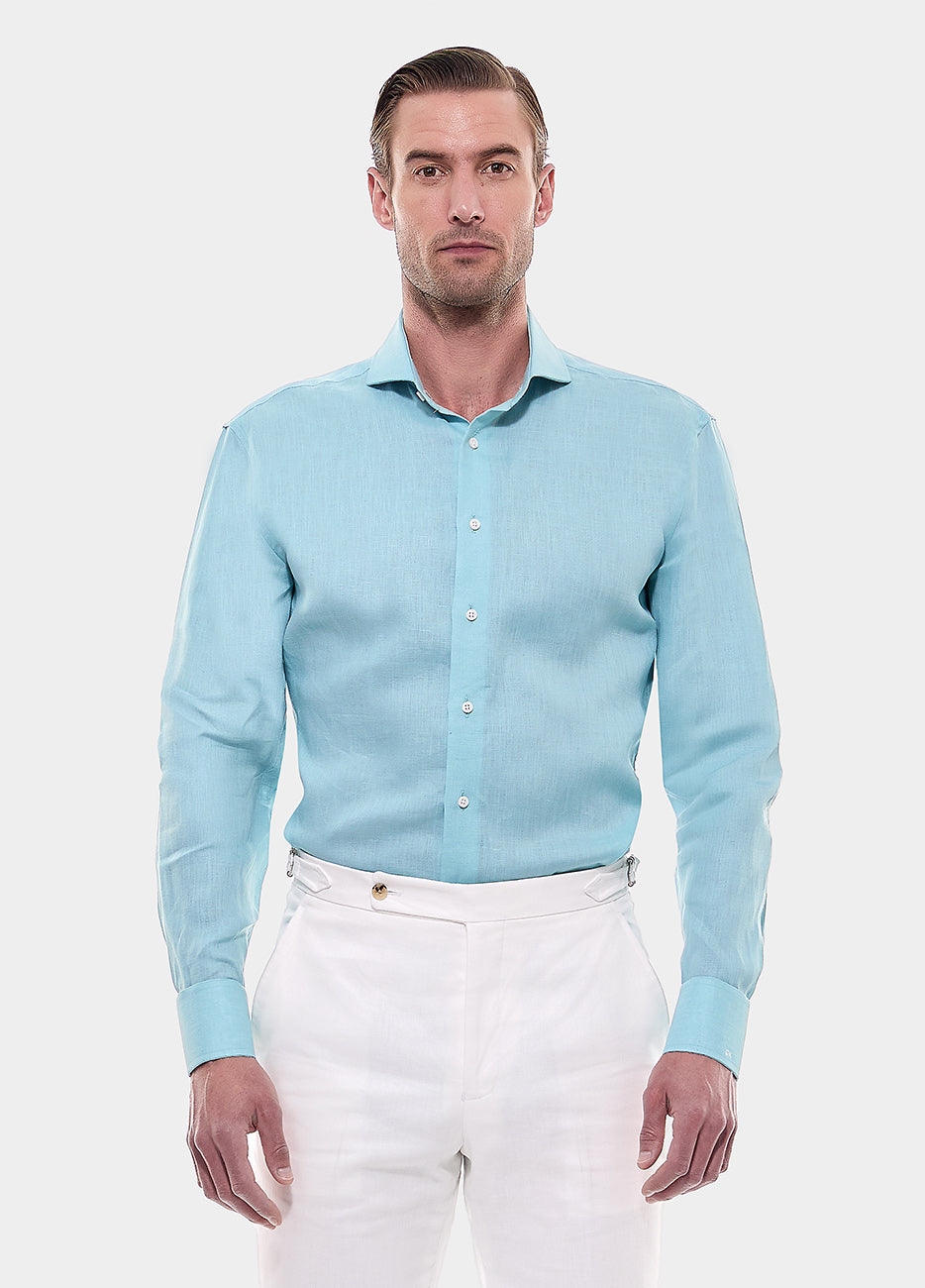 Camisa Lisa Turquesa