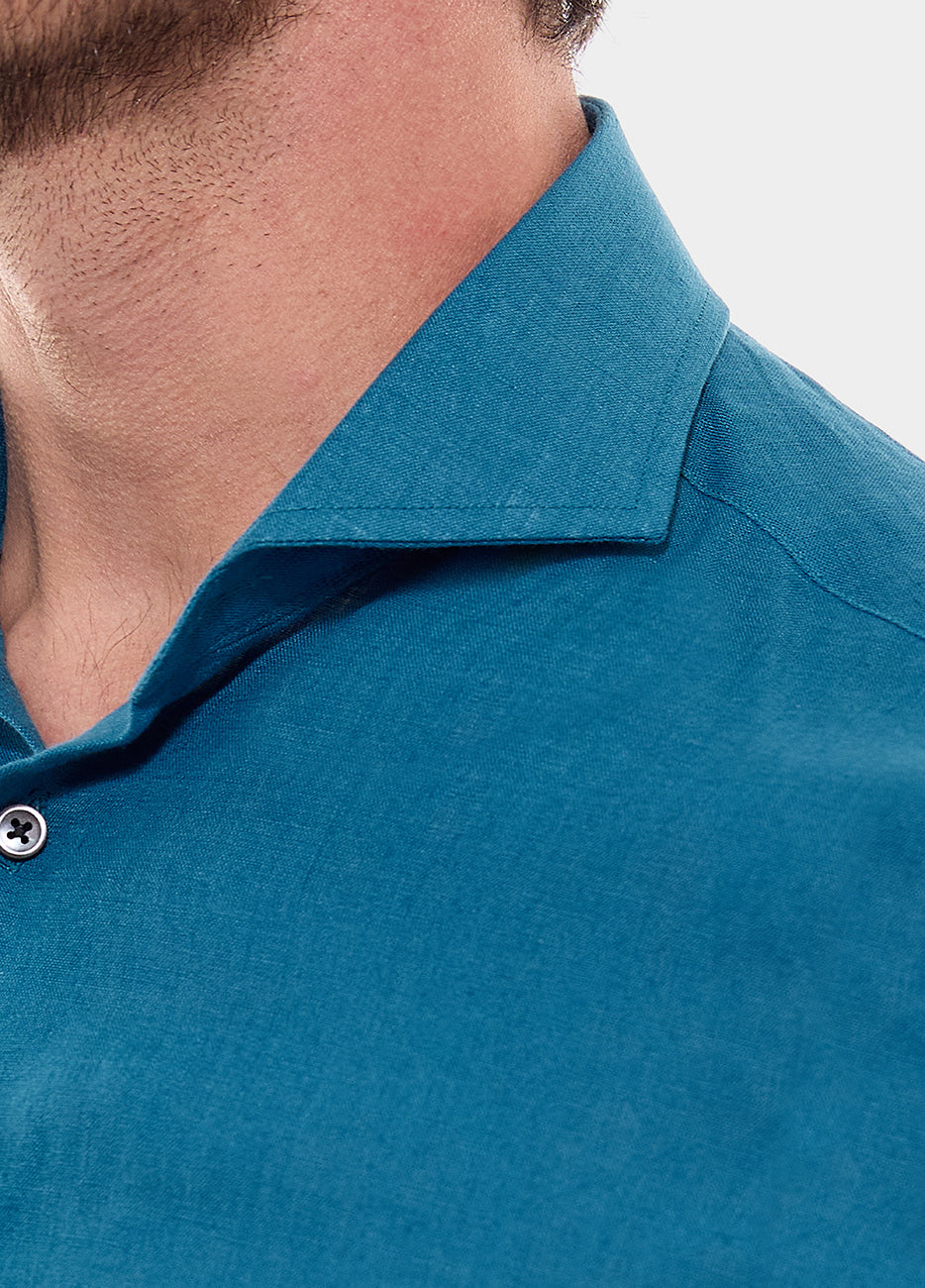 Camisa Cuadro Azul Aqua