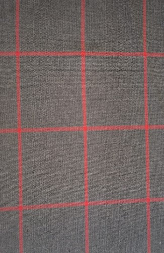 Chaleco Gris Con Rojo 100% Lana