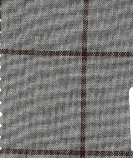Pantalón Cuadro Ventana Gris Plata Y Vino| HAVOC