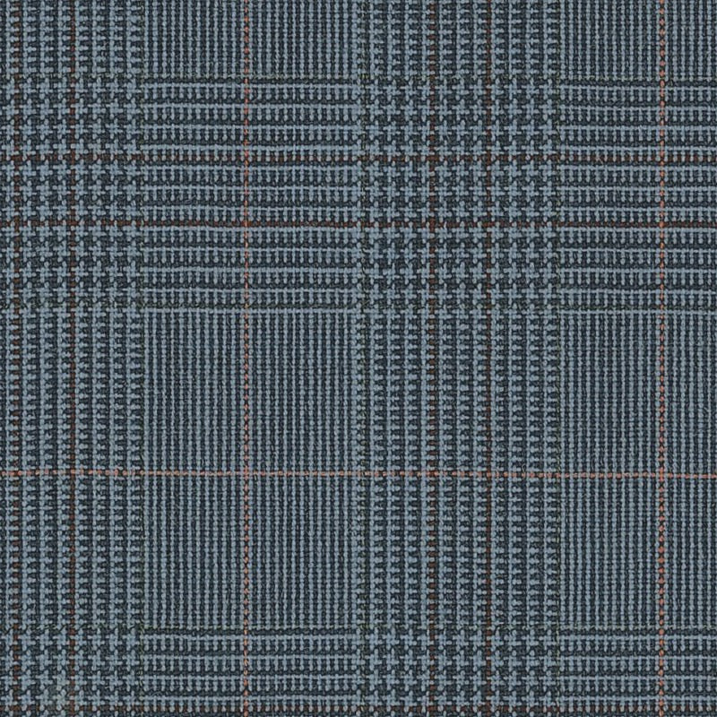 Havoc Traje Príncipe De Gales Azul / Línea Salmón, Vino Y Azul Marino