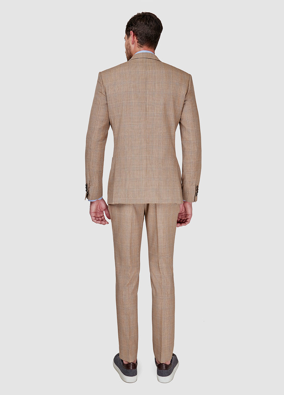 TRAJE PRÍNCIPE DE GALES CAFÉ CAMELLO / LÍNEA NARANJA, AZUL Y CAFÉ Havoc
