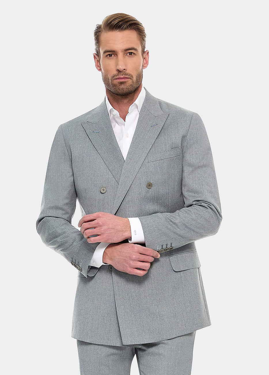 Havoc Blazer Liso Gris Perla