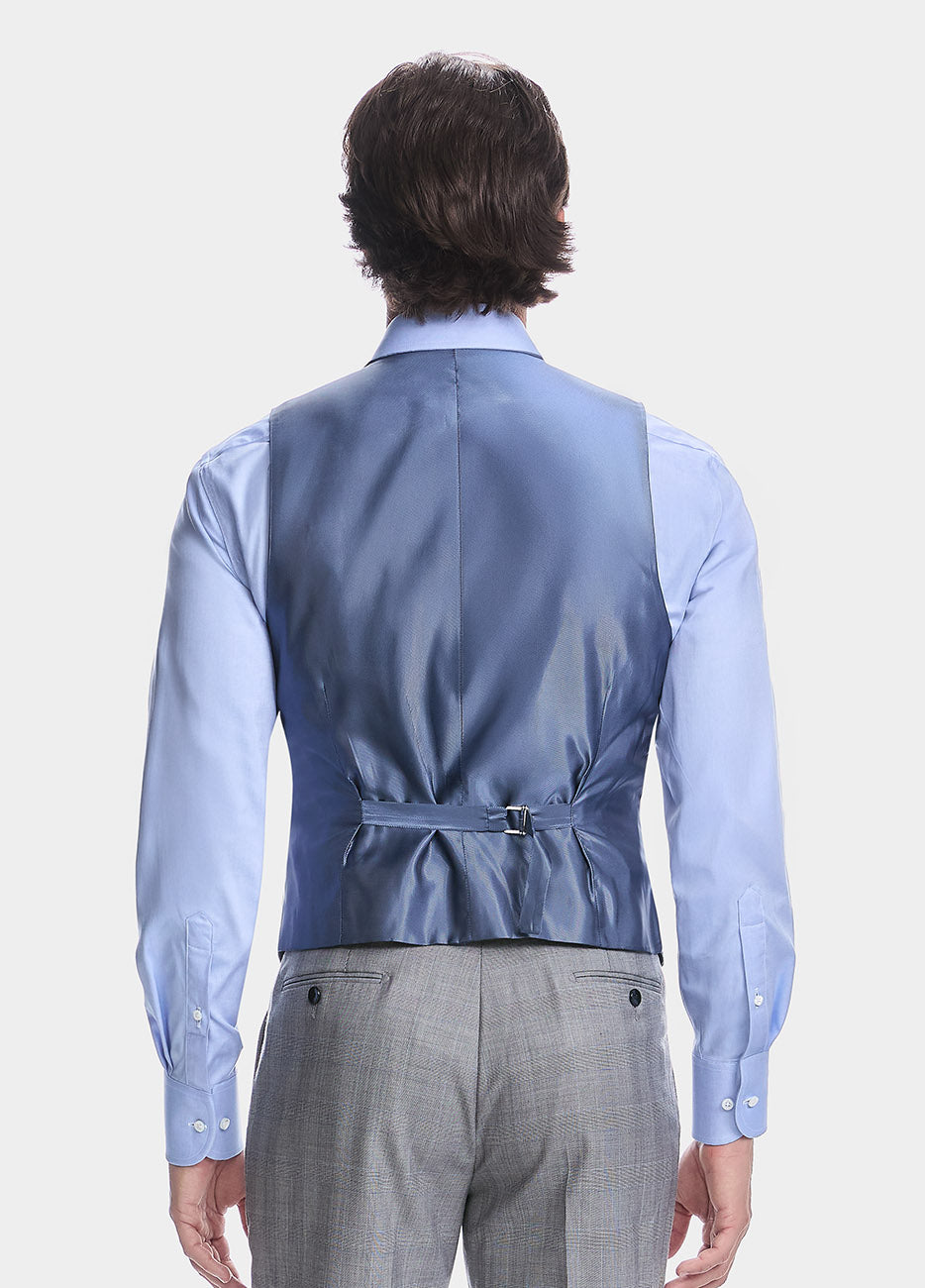 HAVOC Chaleco Principe De Gales Gris Y Azul