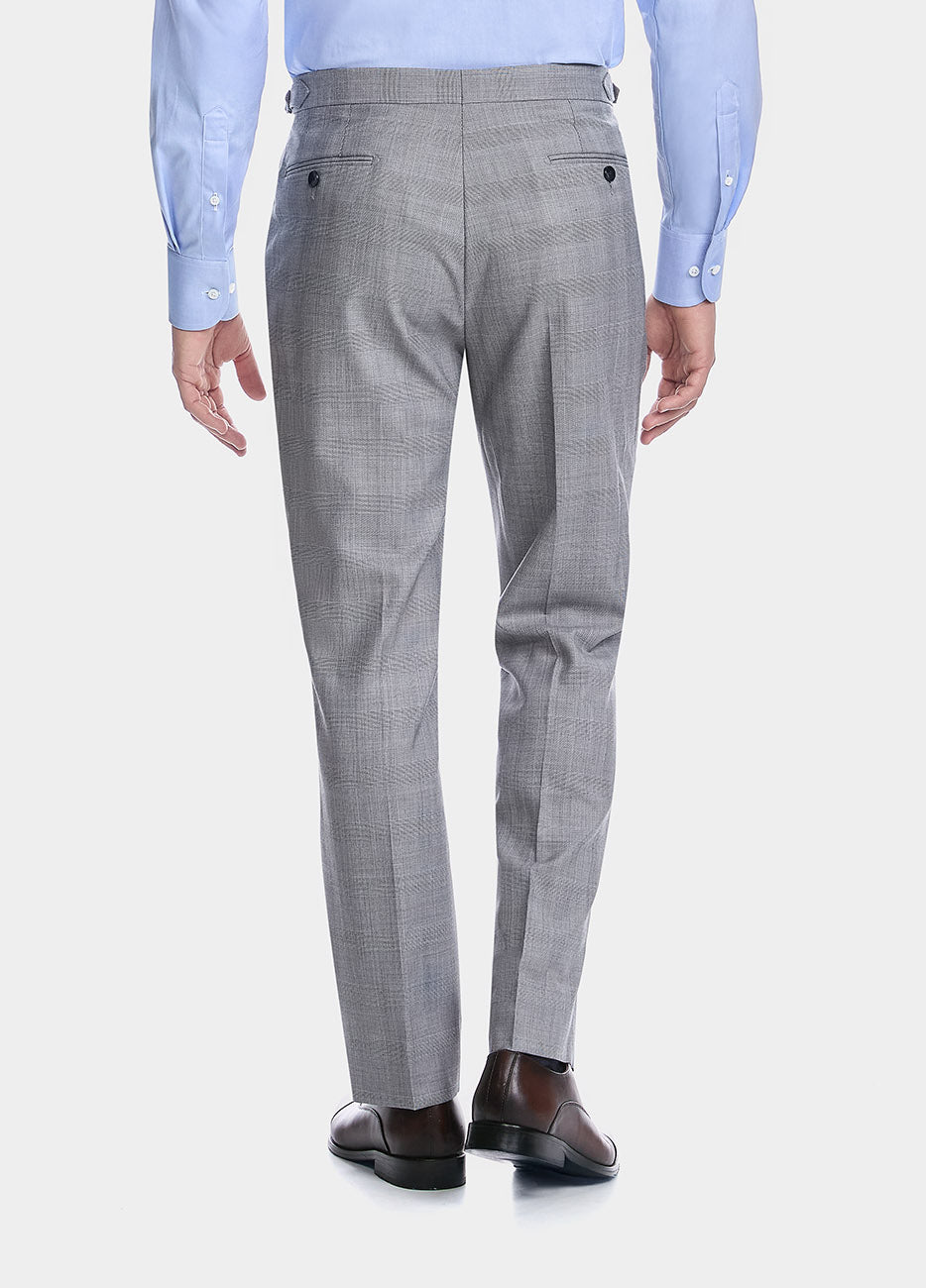Pantalón Principe De Gales Gris Y Azul