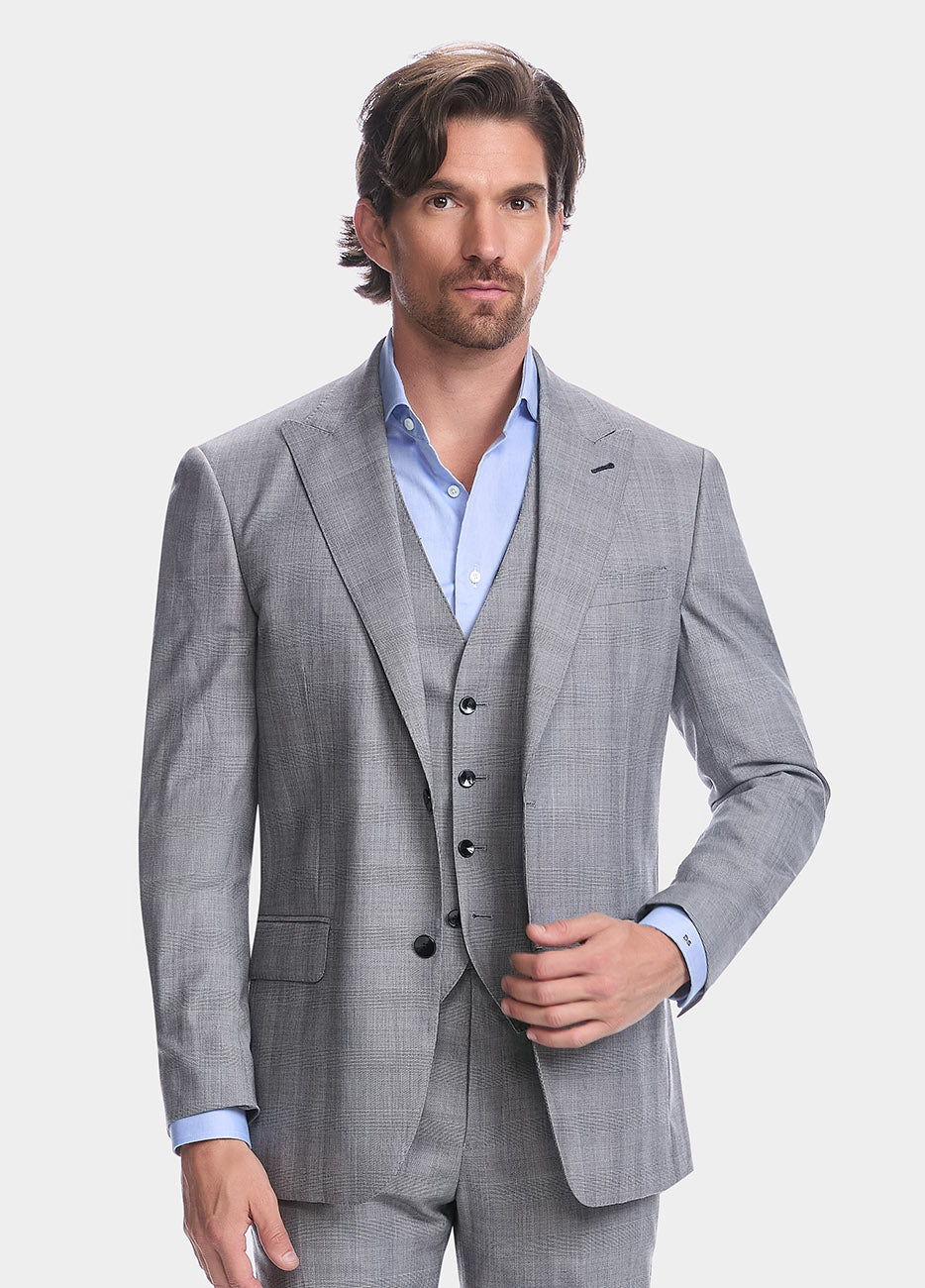 HAVOC Blazer Príncipe De Gales Gris Y Azul