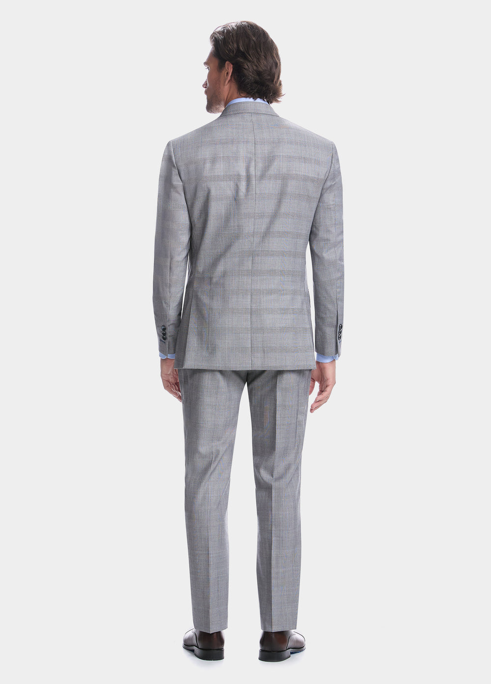 HAVOC Traje Principe De Gales Gris Y Azul