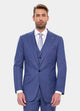 Blazer Sarga Azul Zafiro Lana Super 140'S