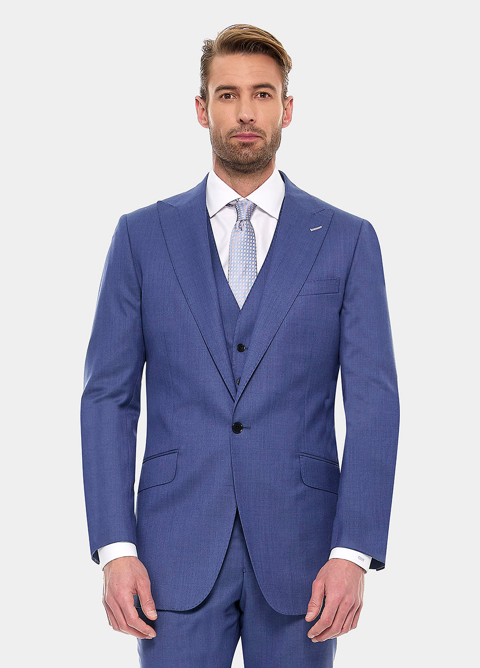 Blazer Sarga Azul Zafiro Lana Super 140'S| HAVOC