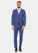 Traje Sarga Azul Zafiro Lana Super 140'S