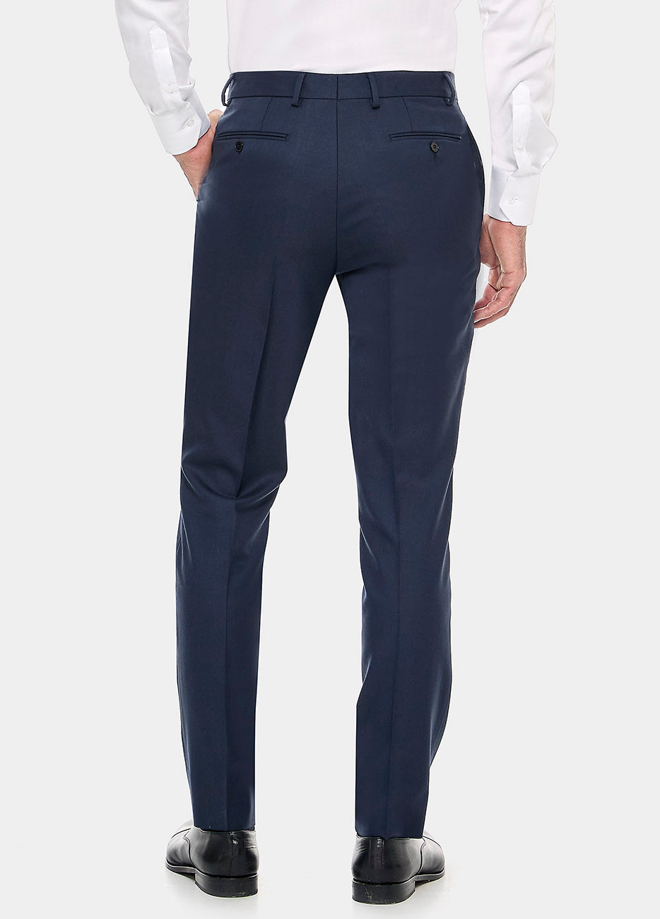 Pantalón Sarga Azul Oxford Lana Super 140'S
