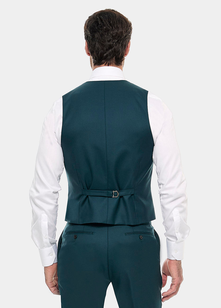 Chaleco Sarga Verde Cromo