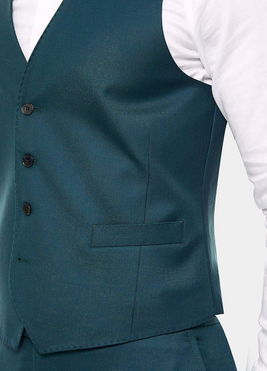 Chaleco Sarga Verde Cromo