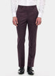 Pantalón Raya Diplomatica Vino Y Gris Perla