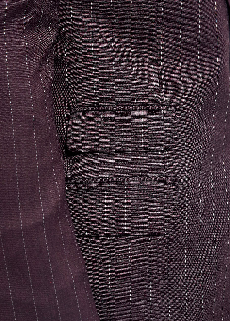 Blazer Raya Diplomática Vino Y Gris Perla