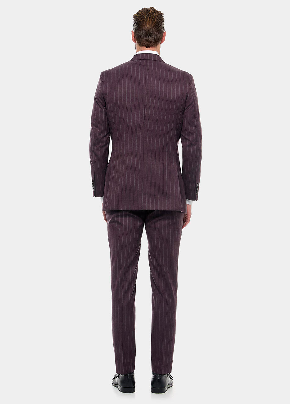Traje Raya Diplomatica Vino Y Gris Perla