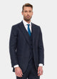 Blazer Raya Diplomática Azul Oxford Y Blanco