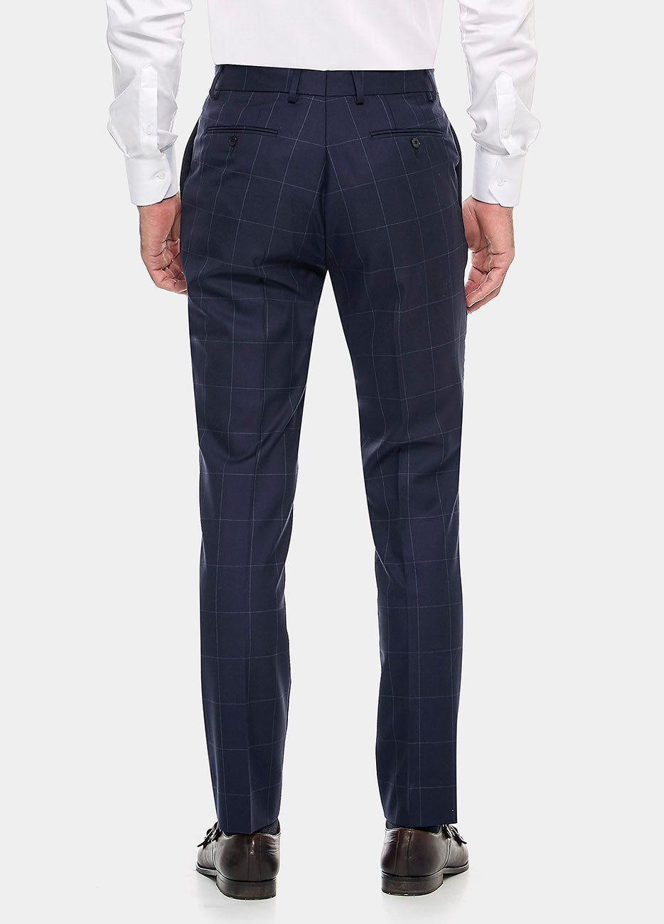Havoc Pantalon Cuadro Ventana Azul Marino Y Azul Cielo
