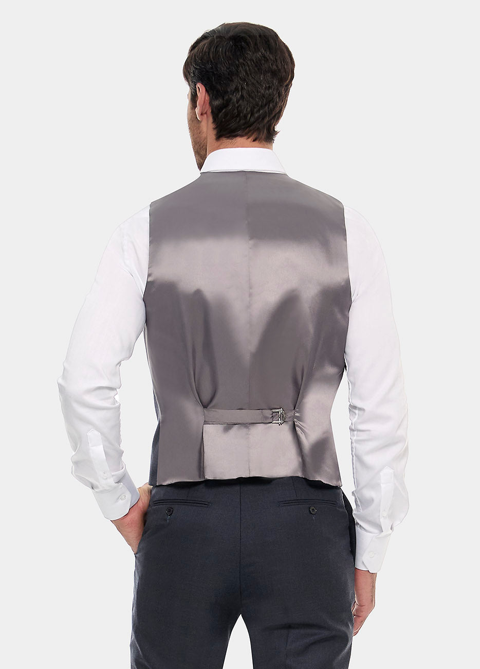 Chaleco Sarga Gris Guijarro