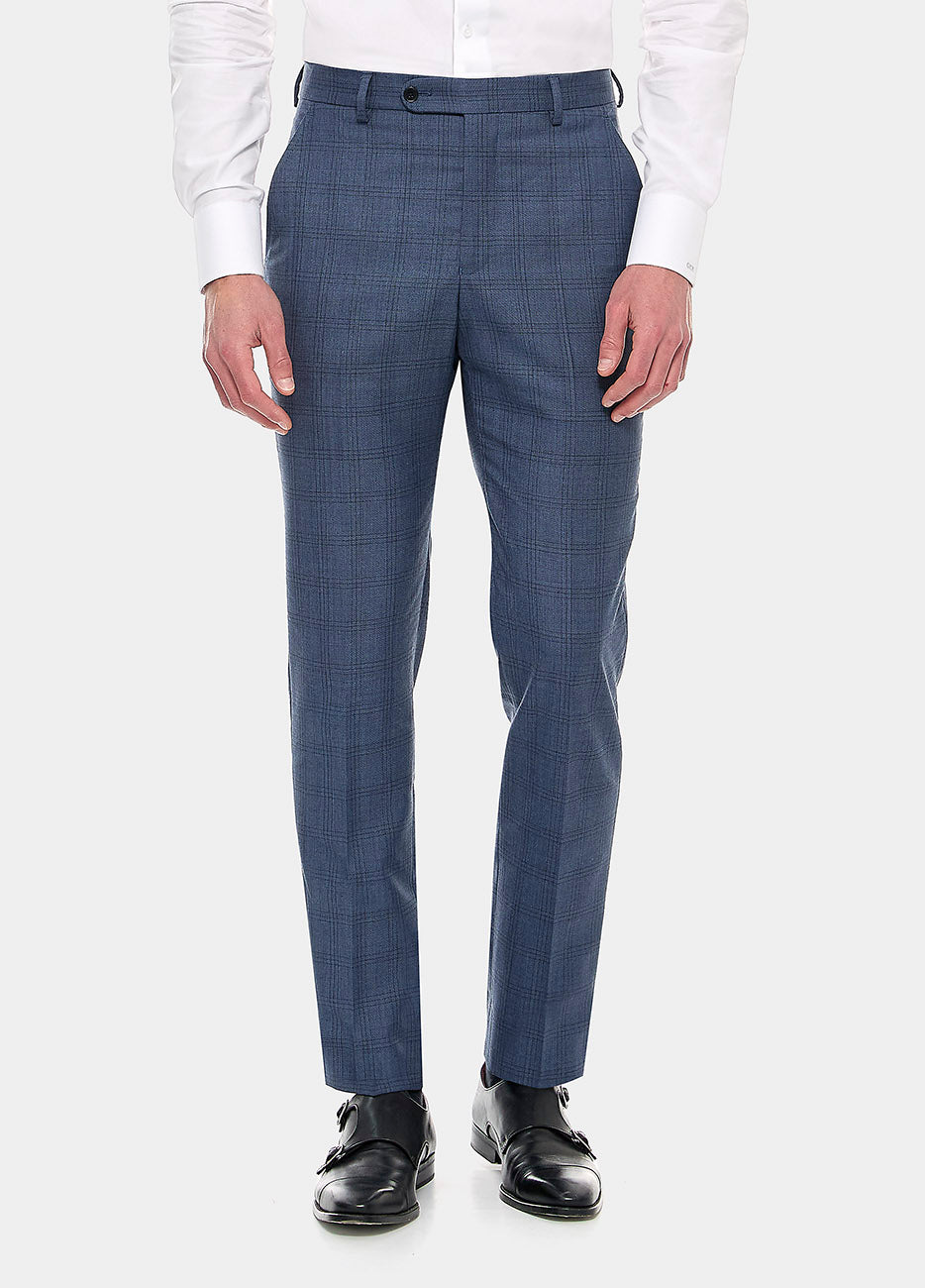Pantalón Principe De Gales Azul Petroleo Y Azul Marino| HAVOC