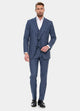 Traje Principe De Gales Azul Petroleo Y Azul Marino