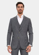 Blazer Príncipe De Gales Gris Claro, Negro Y Azul