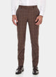 Pantalón Cuadro Ventana Cafe Y Blanco