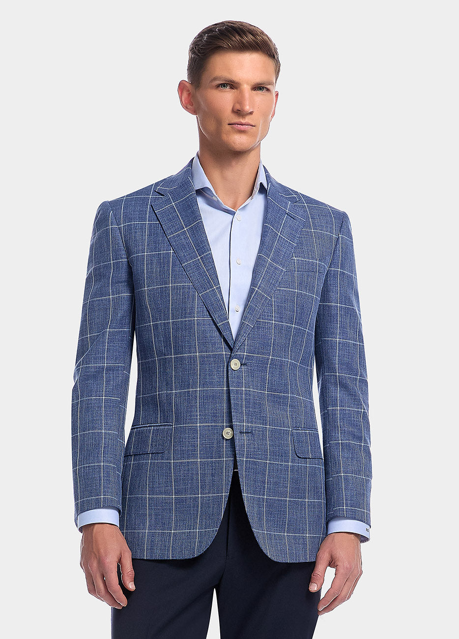 Blazer Azul Con Lineas Blancas| HAVOC