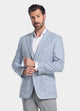 Blazer Café Con Blanco Minicuadros