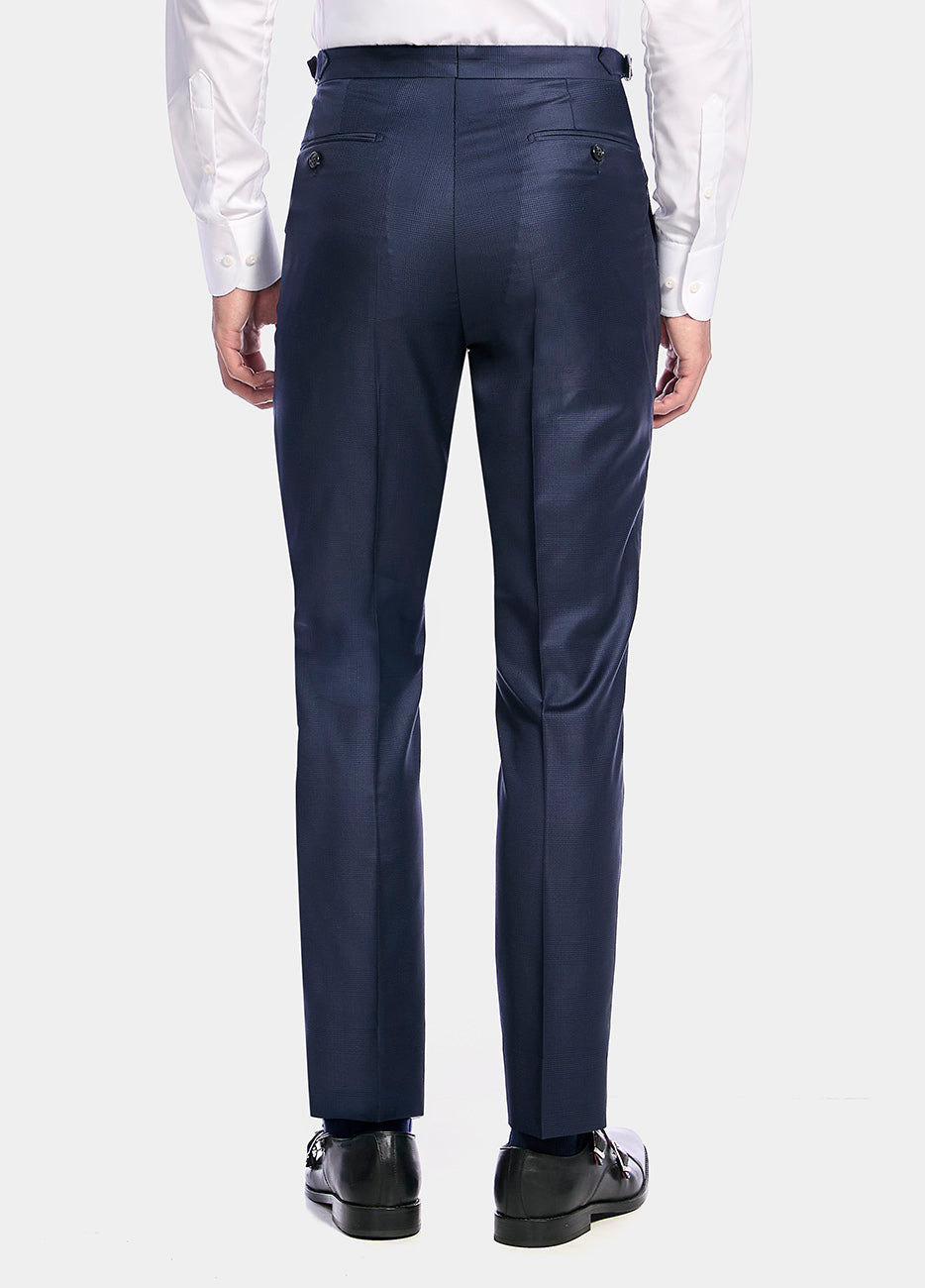 HAVOC Pantalón Lana Super 170 Azul Marino Jaspeado