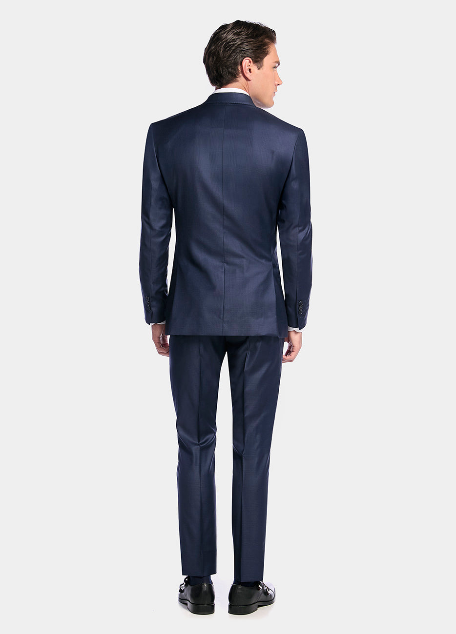 HAVOC Traje Lana Super 170 Azul Marino Jaspeado