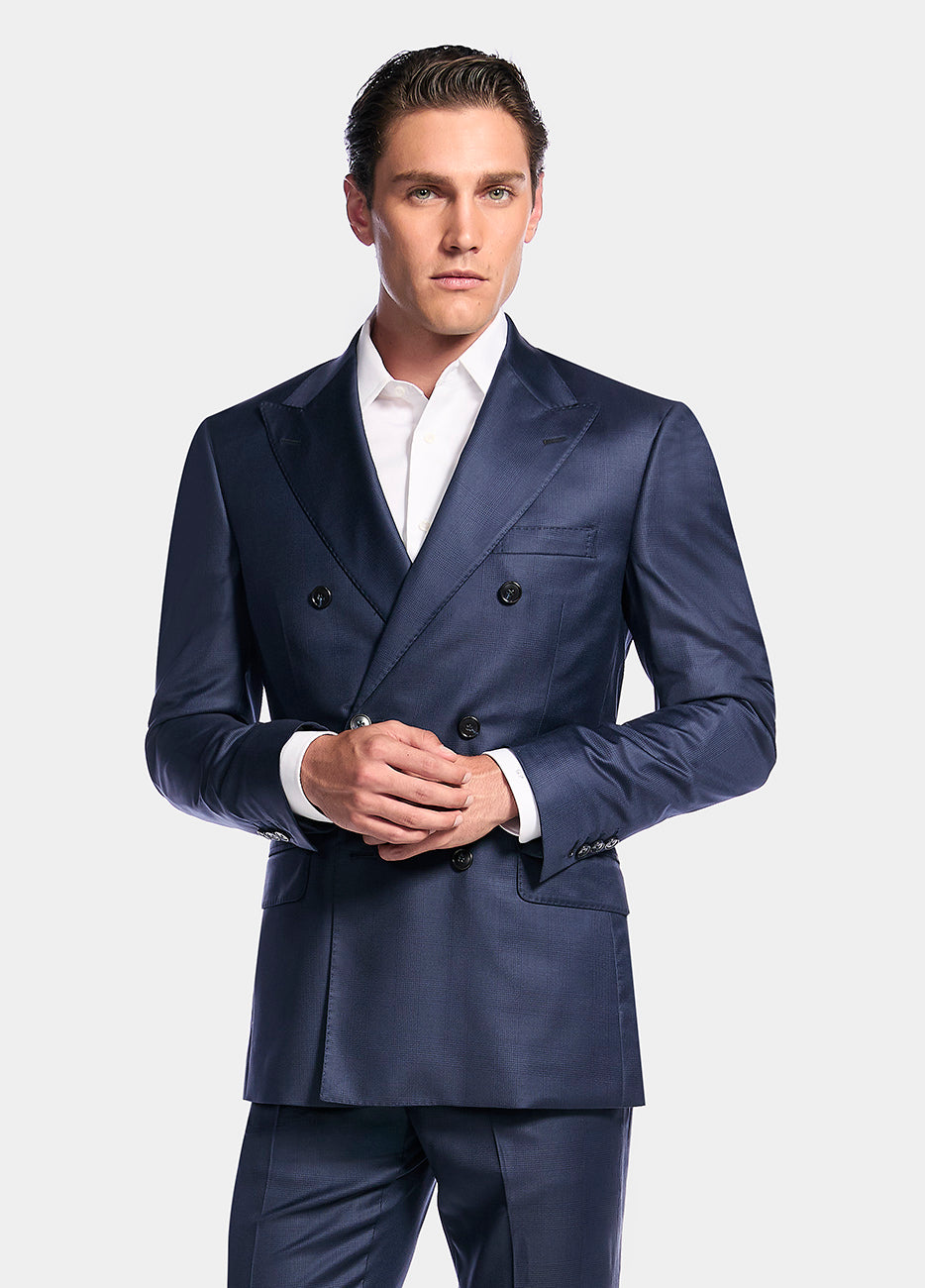 HAVOC Saco Lana Super 170 Azul Marino Jaspeado