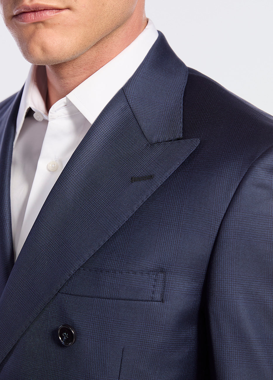 HAVOC Saco Lana Super 170 Azul Marino Jaspeado