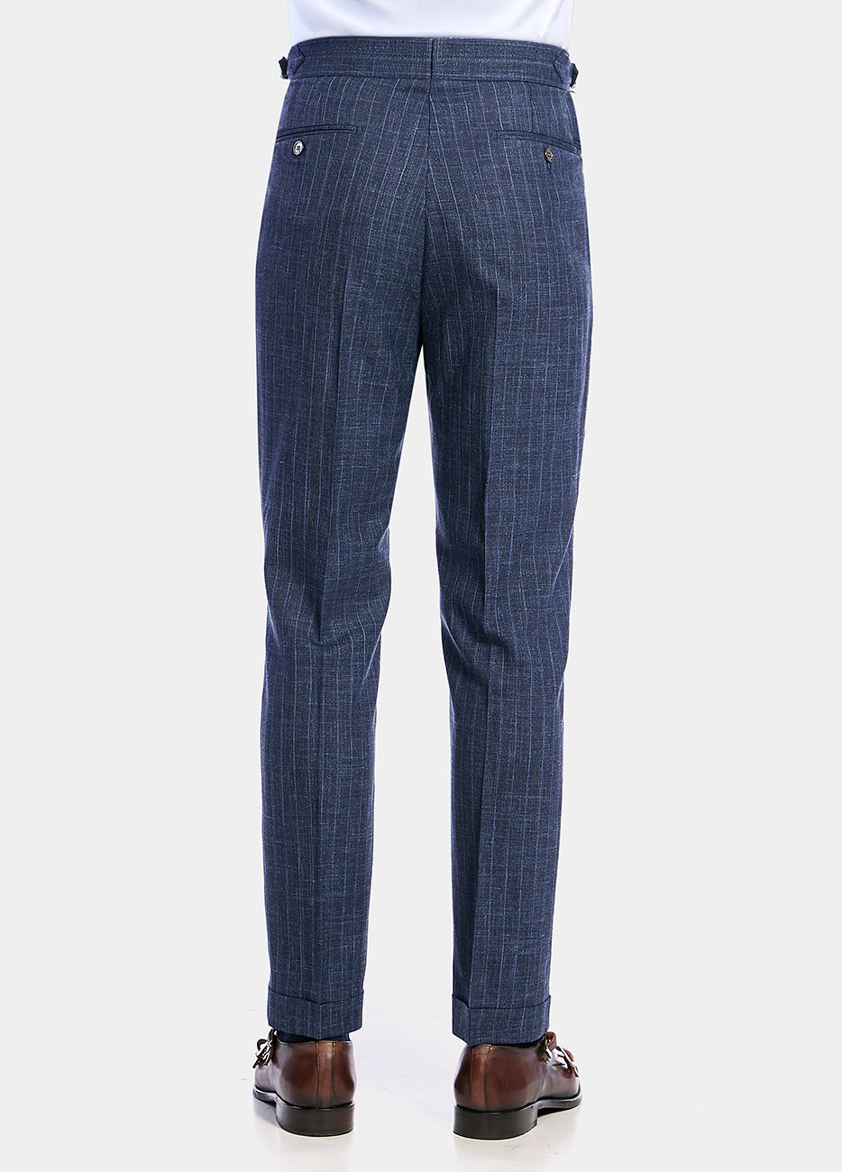 HAVOC Pantalón Color Azul Con Rayas