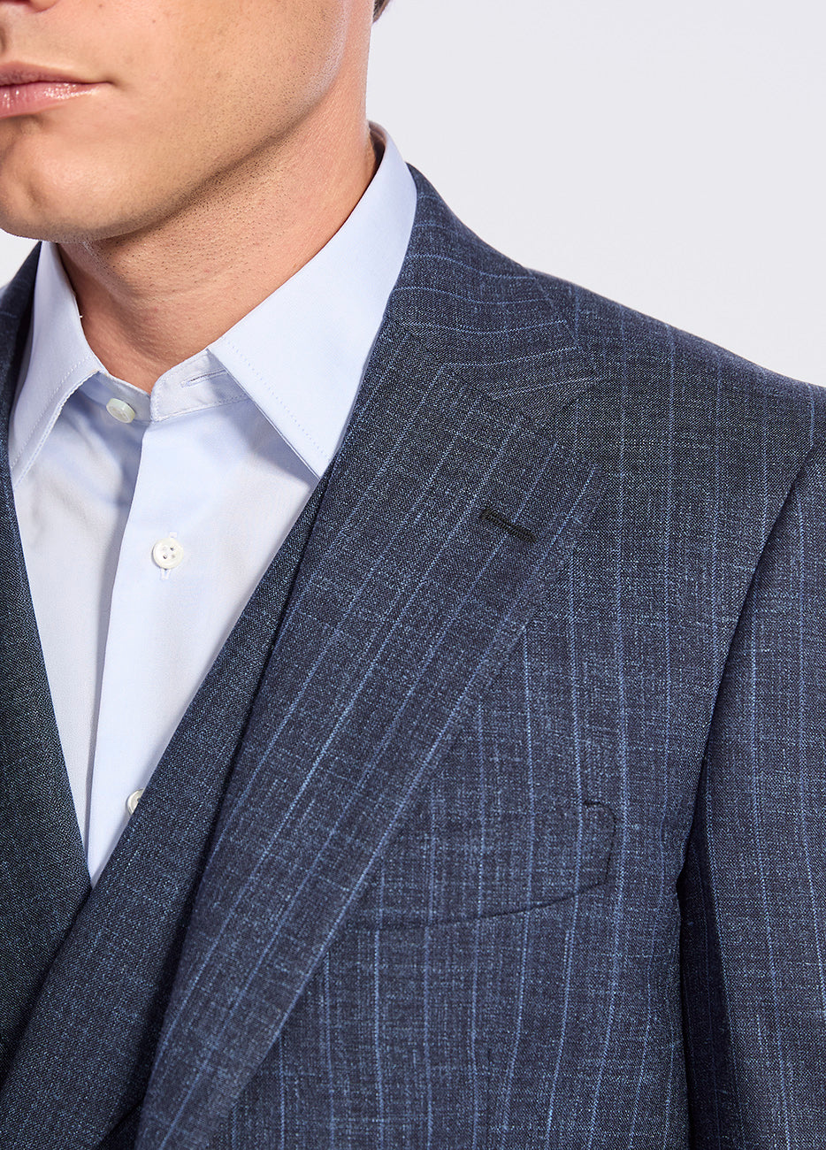 HAVOC Traje Color Azul Con Rayas