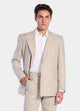Saco Color  Beige Con Rayas Cafes