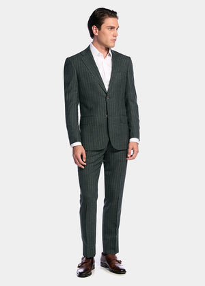 Traje Color Verde Con Lineas Blancas