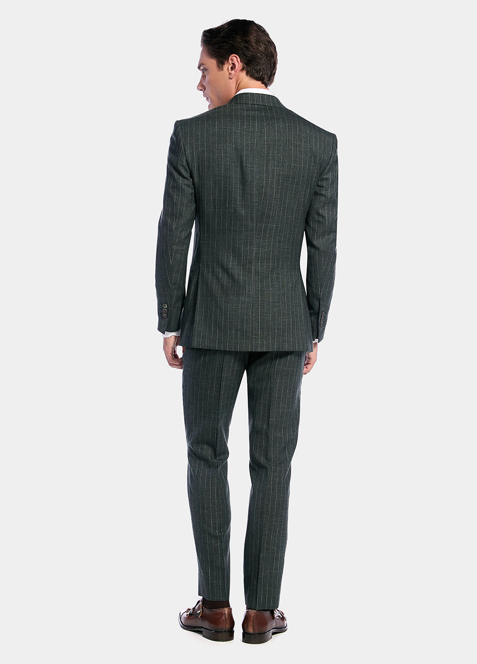 HAVOC Traje Color Verde Con Lineas Blancas