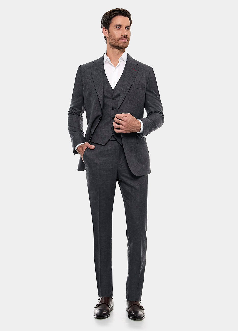 Oxford Traje Gris Hombre Camisa Negra Oxford Combinacion Con Saco