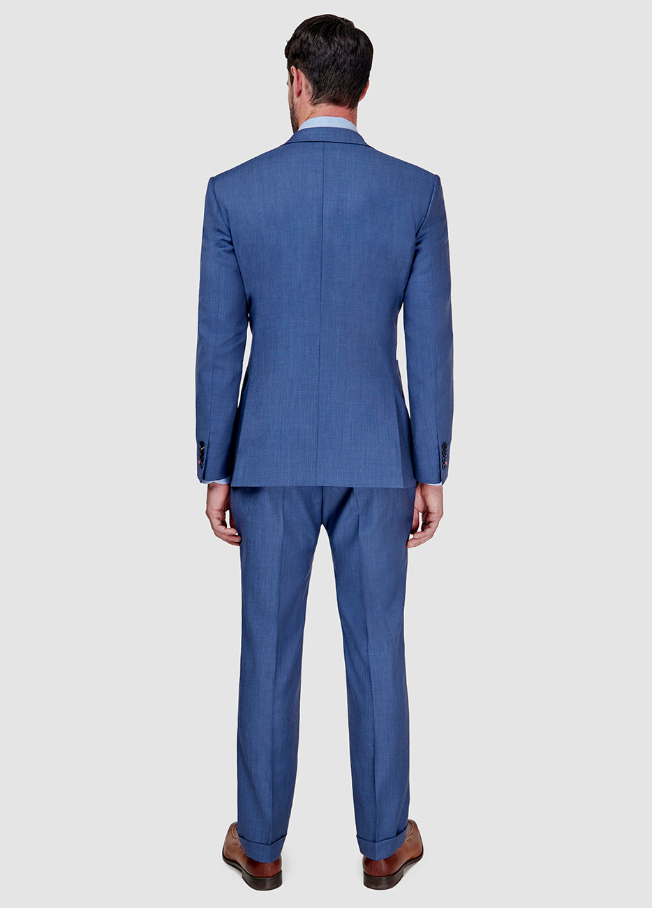 Blazer Fil A Fil Azul Indigo Lana